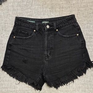 Black Denim Shorts